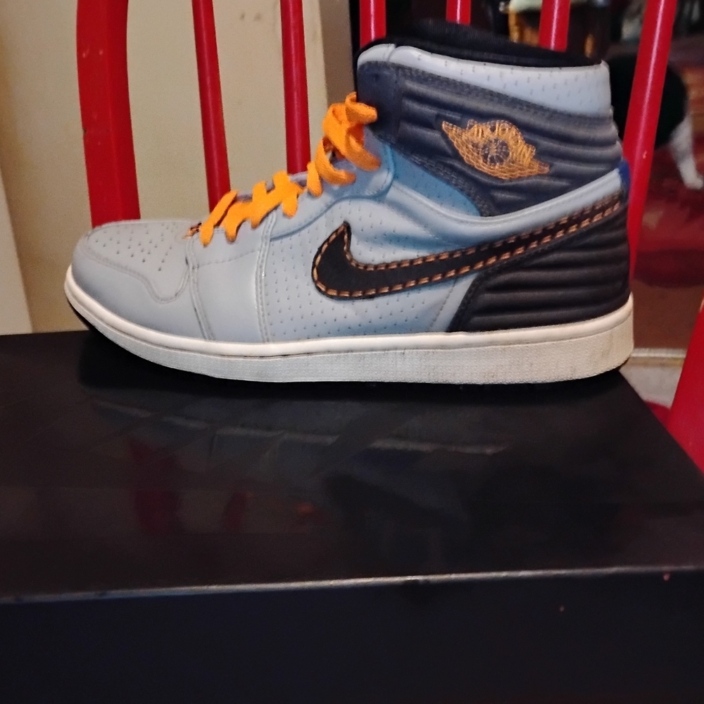 Nike Blue and Orange Athletic Shoes